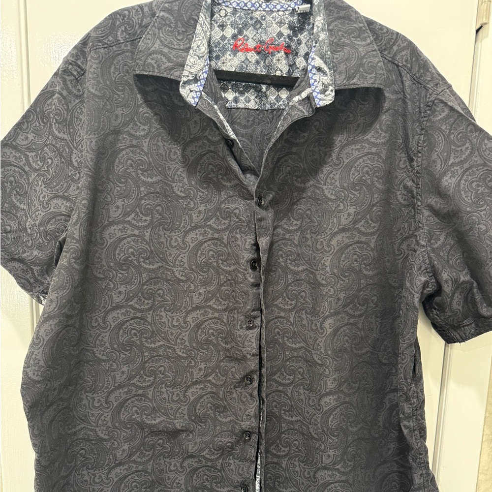 Robert Graham Charcoal Paisley Button Down Shirt